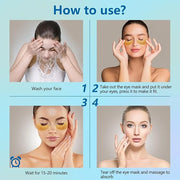 TUNBOT Under Eye Patches - 24 Pairs Natural Plant Extracts Eye Mask for Reduces Puffiness and Dark Circles Facial Anti-Agi...