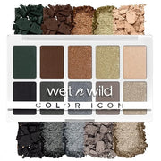 wet n wild Color Icon 10-Pan Eyeshadow Makeup Palette, Blue Lights Off, Long Lasting, Shimmer, Metallic, Glittery, Matte, ...
