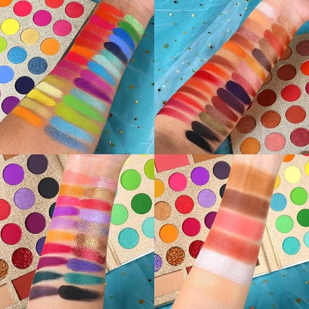 UCANBE Makeup Eyeshadow Palette + 15Pcs Brush Set, Pigmented