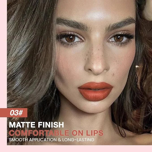evpct Orange Matte Creamy Retractable Lip Liner Pencils for Shaping & Sculpting Lips, Lip Pencils for Women Long Lasting W...