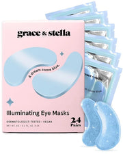 grace & stella Award Winning Under Eye Mask Reduce Dark Circles, Puffy Eyes, Undereye Bags, Wrinkles, Gel Under Eye Patche...