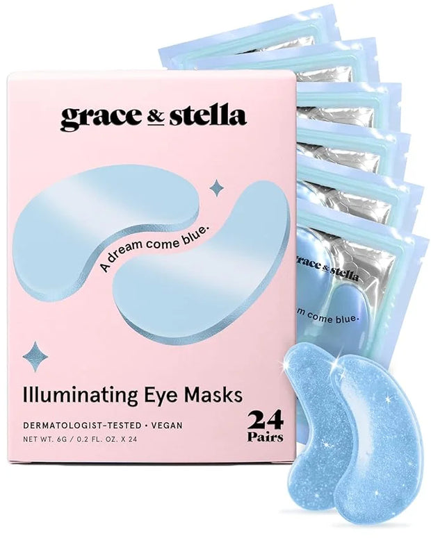 grace & stella Award Winning Under Eye Mask Reduce Dark Circles, Puffy Eyes, Undereye Bags, Wrinkles, Gel Under Eye Patche...