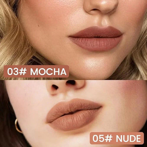 2Pcs Longwear Liquid Lip Liner Stain Marker Pen Set Long Lasting Waterproof, Mocha Nude Brown Matte Semi Permanent 24 Hour...