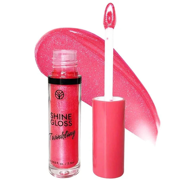 Pink Lip gloss Lip Plumper Gloss Shimmer High Shine Lip Gloss Moisturizing Tinted Lip Gloss Long Lasting Waterproof Lip Oi...