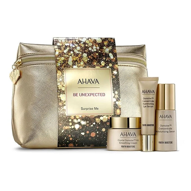 AHAVA Surprise Me Gift Set - Includes Osmoter Concentrate Moisturizing Serum 1 Fl.Oz, Crystal Osmoter x6 Smoothing Cream 1...
