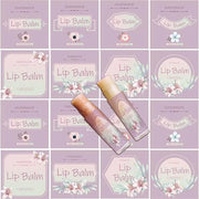 CRASPIRE Lip Balm Labels 80pcs Homemade Purple）