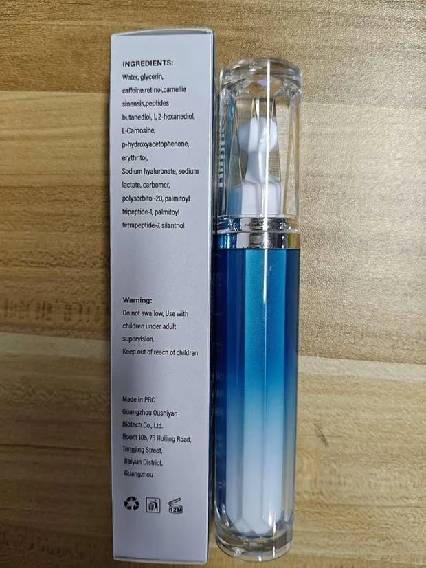 5% Caffeine Eye Cream Anti Aging, Cream For Puffiness & Bags Under Eyes, 1 PCS Caffeine Eye Serum With Under Roller For Wr...