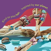 Planet Goody Plant-Based Heritage Claw Clips, Medium, Extra Strong, Bright Colors, Pink, Periwinkle, Green, And Black, 4 C...