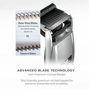 ConairMAN Beard Trimmer for Men, for Face and Mustache, Wet/Dry Beard and Stubble Trimmer, Flex Contouring Head with 15 Pr...
