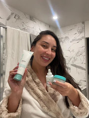 Serious Skincare Glycolic Skin Renewal Set - Retexturizing Serum - Facial Moisture Cream - Face Wash Cleanser - Balancing ...
