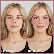 2Pcs Cream Blush Makeup Stick,Monochromatic Multi-Stick Face Blush for Cheek,Lip and Eye,Matte and Dewy Finish for Long We...