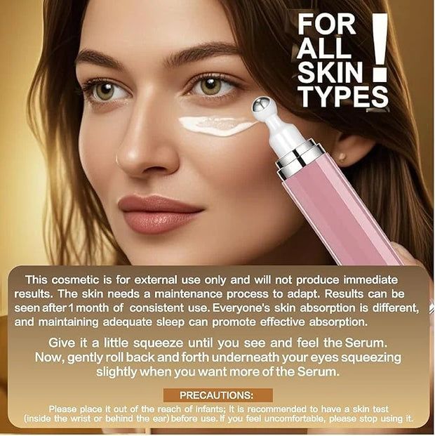 Eye Serum with 8% Caffeine 8% Retinol Hyaluronic Acid Niacinamide peptides for Puffy Bags Fine Lines Dark Circles Wrinkles...