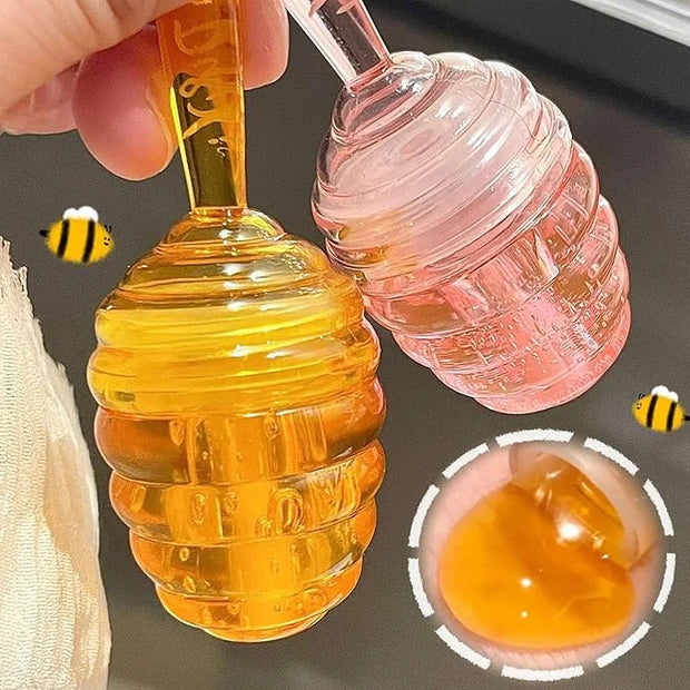 Honey Lip Oil Set, 2pcs Moisturizing Cute Lip Gloss Gift Set, Jelly Honey Lip Oil Gloss, Colorless Lip Care Oils For Very ...