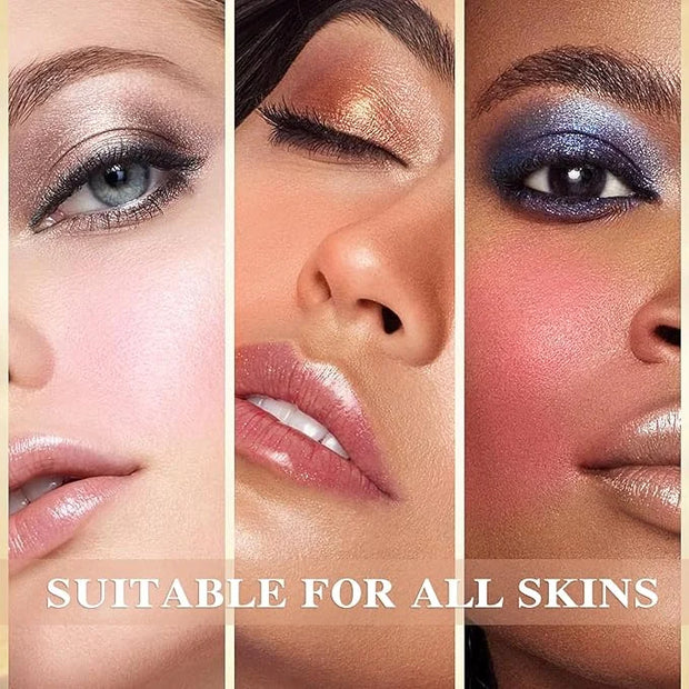 3 Pcs Cream Blush Stick with Brush,Waterproof Multi Cream Makeup Stick,Lightweight,Long-lasting,2 in 1 Multi Blush for Che...