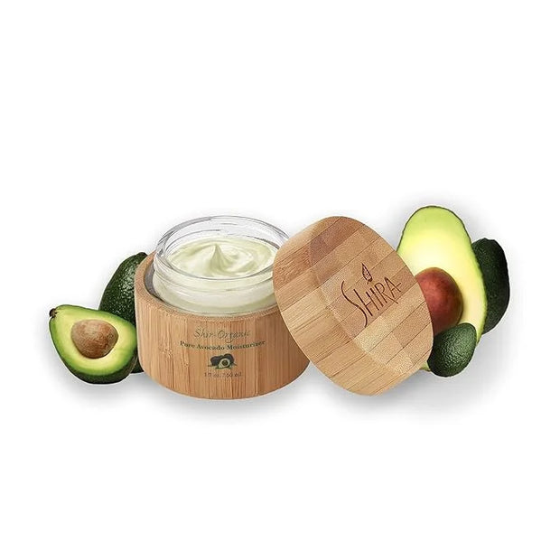 Shir Organic Avocado Moisturizer, 24-Hour Hydrating Face Cream Infused with Vitamins A, B, D, and E for Nourished Skin, Pu...