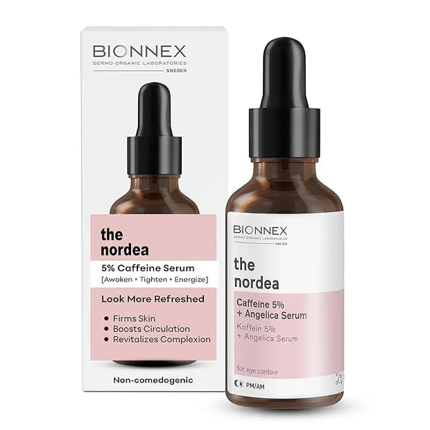 The nordea - 5% Caffeine Serum Angelica - Anti-Aging Eye Serum for Dark Circles, Puffiness and Wrinkles - Caffeine Eye Ser...