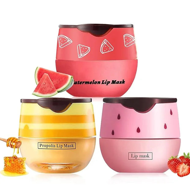 3 PCS Bee Lip Balm Honey Exfoliator