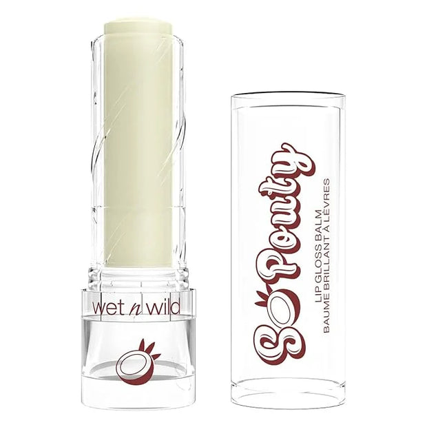 wet n wild Perfect Pout So Pouty Shine Tinted Lip Balm Coconut Flavored, Hyaluronic Acid, Vegan Collagen, Moisturizing For...