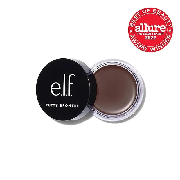 e.l.f. Putty Bronzer, Creamy & Highly Pigmented Formula, Creates a Long-Lasting Bronzed Glow, Infused with Argan Oil & Vit...