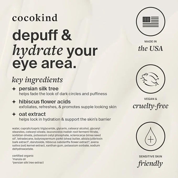 Revitalizing Eye Cream by Cocokind, Depuff & Reduce Fine Lines and Wrinkles, Cream for Firmer and Brighter Looking Eye Are...