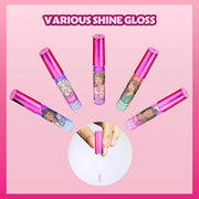 Barbie 12 Piece Plant Based Lip Gloss, Girls Party Favors, First Makeup Set for Girl, Perfect for Parties, Sleepovers, and...