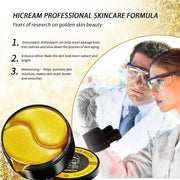 Golden Glow Under Eye Patches for Puffy Eyes - 60Pcs Eye Gels Rejuvenating Treatment for Dark Circles, Puffiness, Refreshi...