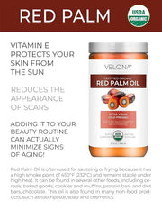 velona USDA Certified Organic Red Palm Oil 64 Fl Oz | Food and Cosmetic Grade | in jar | Extra Virgin, Cold Pressed | Skin...