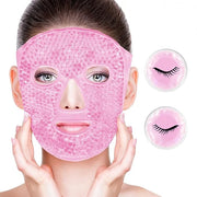 Cold Face Eye Masks Ice Face Mask Hot Cold Compress For Dark Circles, Puffiness, Migraines, Headache, Stress, Redness, Coo...