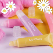 EXPRESSIONS 8pc Lip Gloss Set - Flavored Squeeze Tube Lip Glosses Value Pack, Daisy Lip Gloss in Assorted Fruity Flavors -...