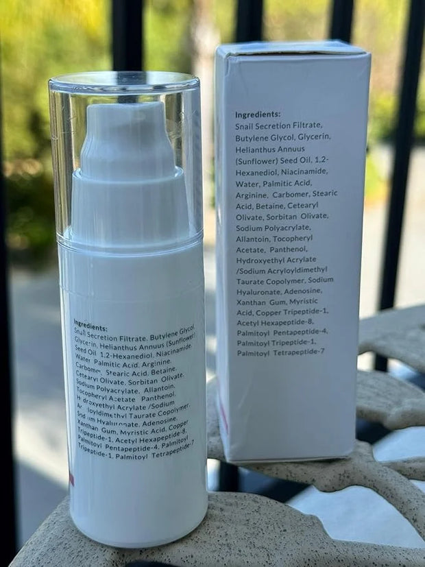 Snail Peptide Eye Cream with 73.7% Snail Mucin and Niacinamide- Brightening Korean Night Cream for Fine Lines and Dark Cir...
