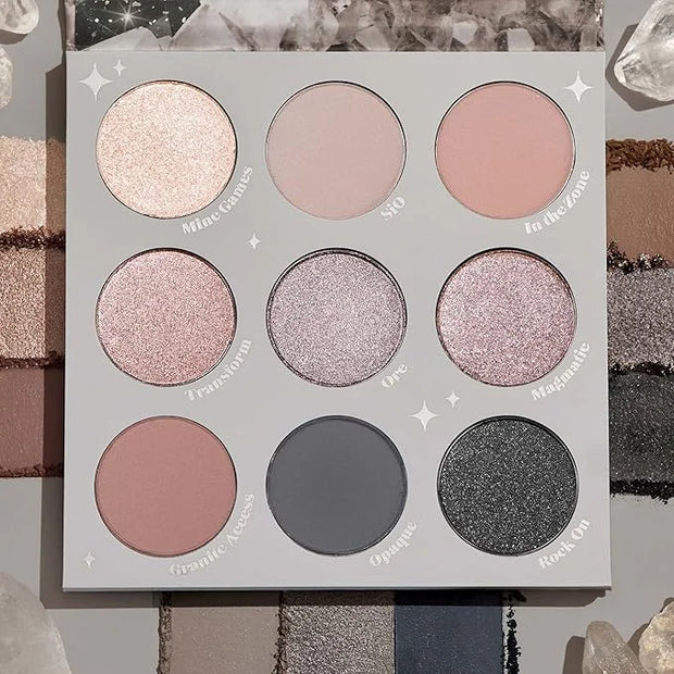 ColourPop Of Quartz Eyeshadow Palette - Neutral Taupe Palette with Metallic and Matte Finishes - High-Pigment Eye Makeup w...
