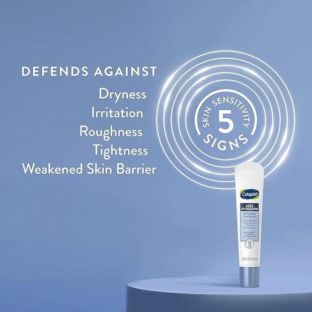CETAPHIL Deep Hydration Refreshing Eye Serum, 0.5 fl oz, 48Hr Hydrating Under Eye Cream to Reduce the Appearance of Dark C...