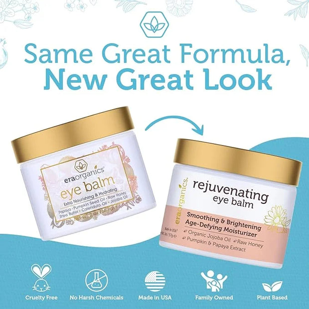 USDA Organic Eye Moisturizer Cream - Rejuvenating and Nourishing Age Defying Balm - Natural Ingredients for Sensitive Skin...