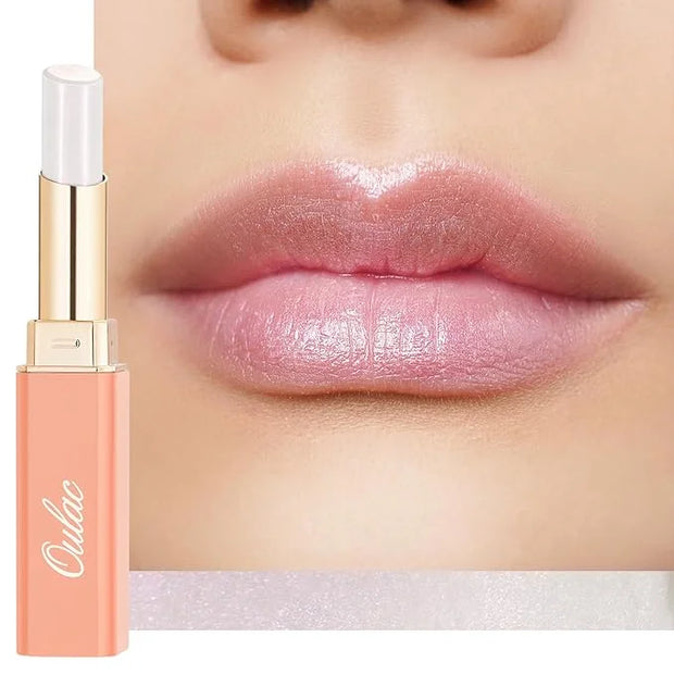 Oulac Moisturizing Shine Lipstick - Giltter Tinted Lip Balm Hydrating, Lip Plumper, Glossy Finish, Sheer Coverage with Pea...