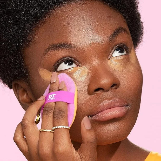 Real Techniques Miracle 2-In-1 Powder Puff, Dual-Sided, Full-Size Makeup Blending Puff, Reversible Elastic Band, Precision...