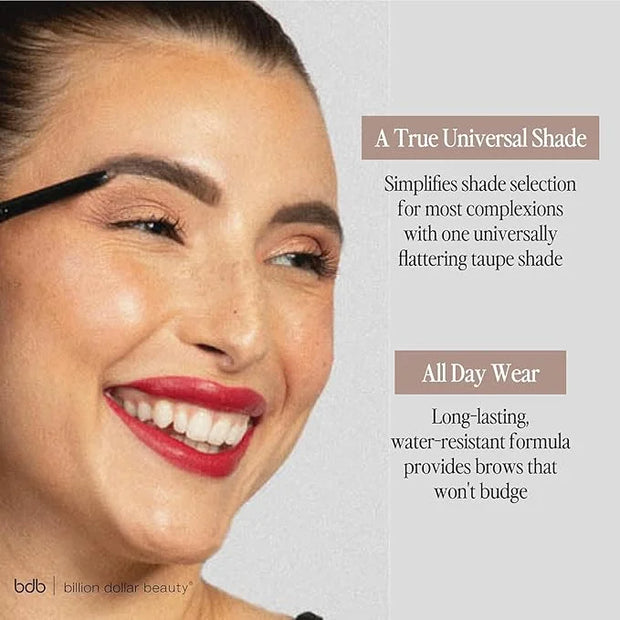 Billion Dollar Brows Universal Eyebrow Pencil – One Perfect Shade, Smudge-Proof, Waterproof, Self-Sharpening Tip, Effortle...