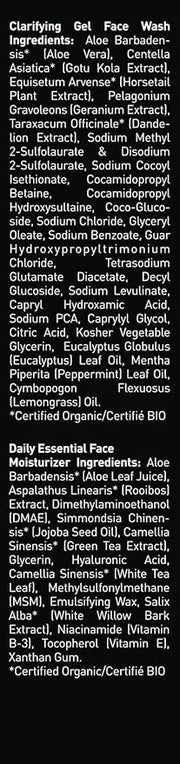 Brickell Men's Daily Essential Face Care Routine I, Gel Facial Cleanser Wash and Face Moisturizer Lotion, Natural and Orga...
