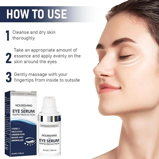 Rapid Reduction Eye Serum, Advanced Formula Instant Eye Serum, Anti Aging Serum Visibly Reduces Under-eye Bags, Nourishing...