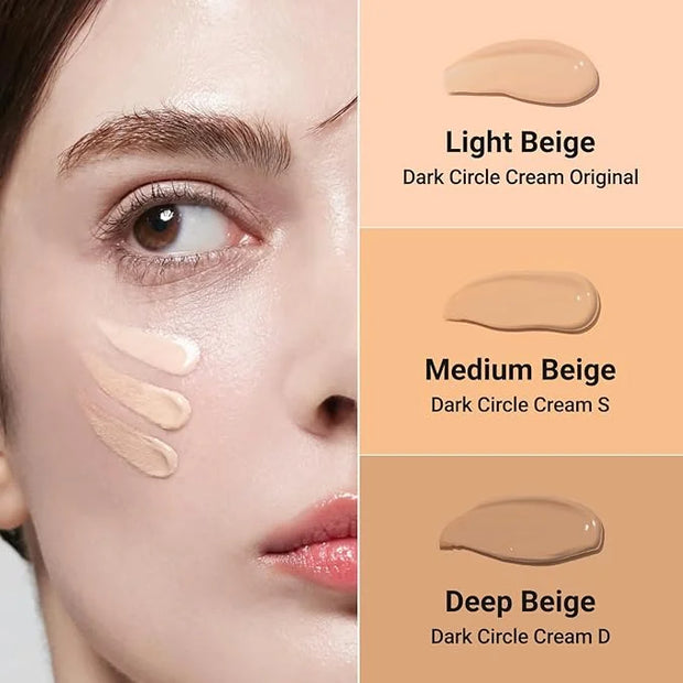 Tinted Eye Cream for Dark Circles, Korean Undereye Cover & Care Dual Action Concealer, Hydrating Formula with Niacinamide,...