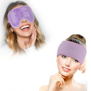 NEWGO Bundle of Gel Eye Mask and Headache Ice Pack Purple - Product Image