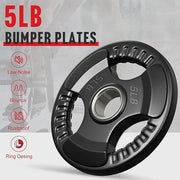 Holleyweb Weight Plates Olympic Rubber Grip Plates 2-Inch - Product Image