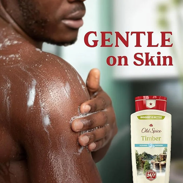 Old Spice Cleansing Body Wash for Men, 24/7 Shower Fresh with Lasting Scent, Cleanse & Refresh, Gentle on Skin, Vitamin B3...