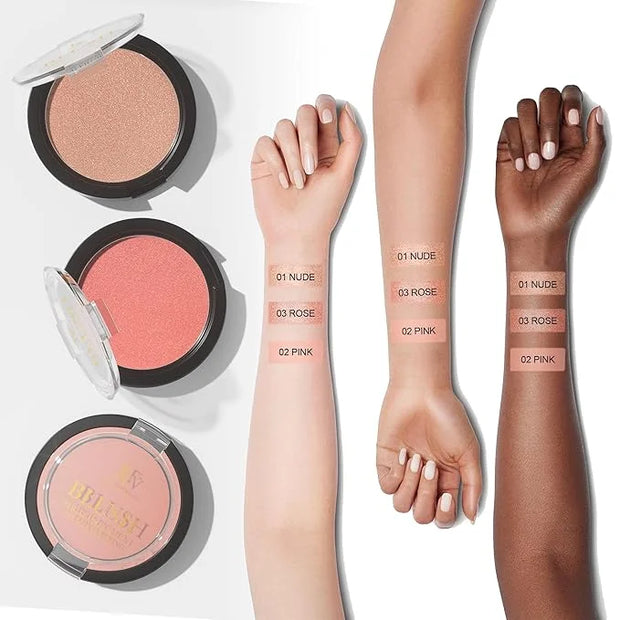 FV Long Lasting Powder Blush - Lightweight Smooth & Blendable Cheek Makeup, High Buildable Color, Transfer-Resistant Shimm...