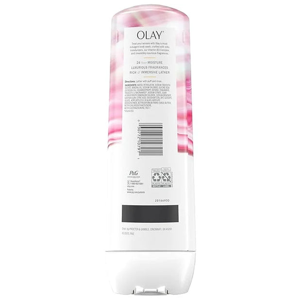 Olay Body Wash for Women, Indulgent Moisture, 24hr Moisturizing & Nourishing Formula, Infused with Vitamin B3 Complex, Lux...