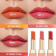 Oulac Moisturizing Shine Lipstick For Women Christmas Set 3PCS, 2 in 1 Tinted Lip Balm for Winter, Hydrated Juicy and Glos...