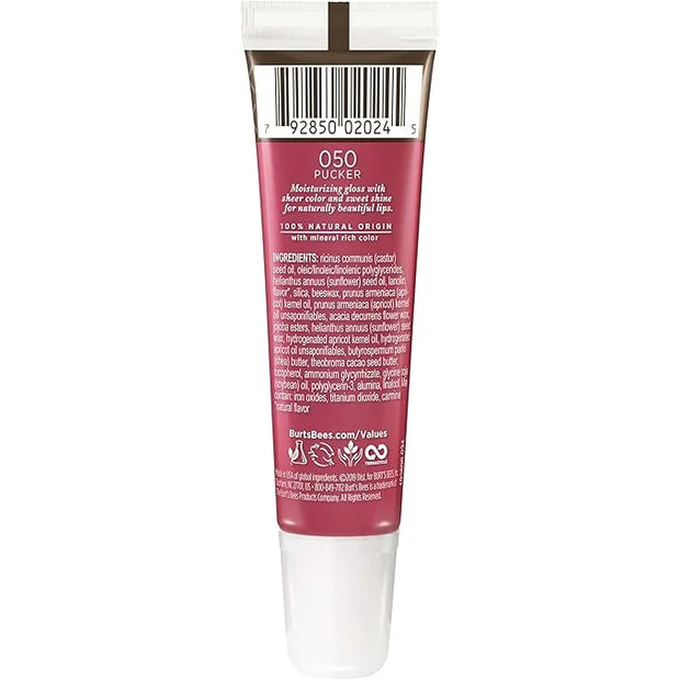 Burt's Bees Lip Gloss, Lip Shine for Women, 100% Natural Makeup, Pucker - Product Image
