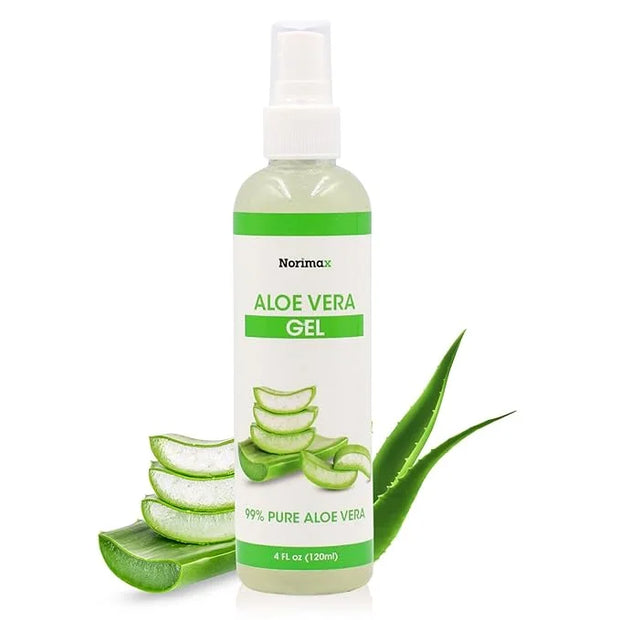 Natural Aloe Vera Gel for Hair, Scalp, Face, Dry Skin, Sunburn, & Sensitive Skin - Cold Pressed, Vegan, Unscented - Soothi...