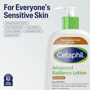 Cetaphil Body Lotion, Advanced Radiance Lotion with Shea Butter for Dry, Sensitive Skin, 8 oz Pack of 3, Fragrance Free, H...