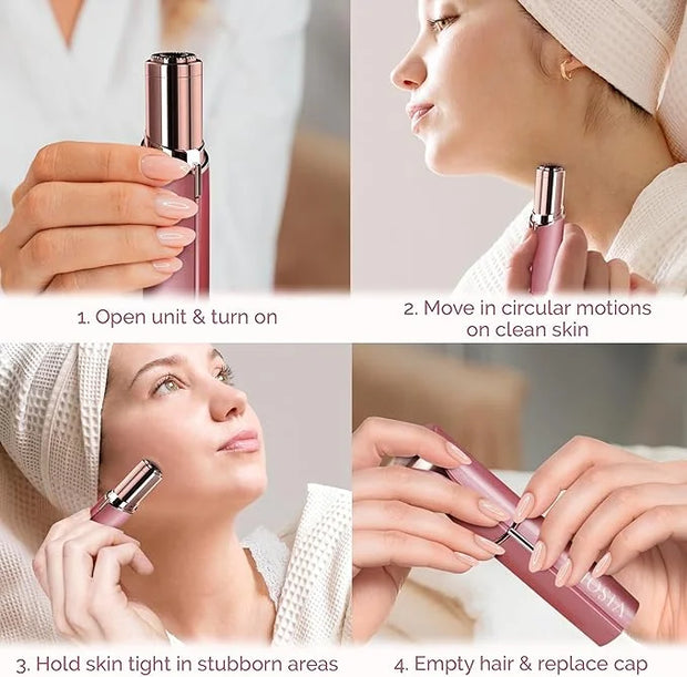 Facial Hair Removal for Women | Electric Razor Device Small Mustache Dermaplaning Remover Tools Tweezers Epilator Trimmer ...
