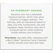 Burt's Bees Calming Night Cream, With Aloe and Rice Milk, Face Moisturizer For Sensitive Skin Infuses Skin With Moisture W...